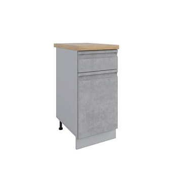 Стол Скала Бетон светлый С1ЯШ 400 правый