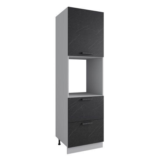 Пенал с нишей под духовку и ящиками Ройс Гранит Оникс ПНЯ 600