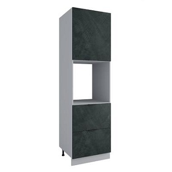 Пенал с нишей под духовку и ящиками Фенис Палм Грин ПНЯ 600