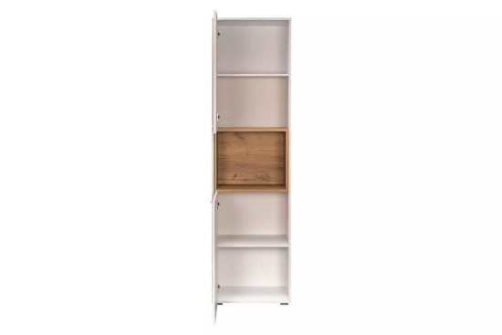 Бэль Шкаф комбинированный 10.04 Дуб Золотой / Белый