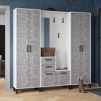 Модульная прихожая Витра белый/ателье светлое