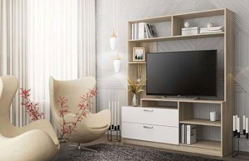 МС Софи Гостиная №2 Сонома/Белый СЦС 1400.2 NEW